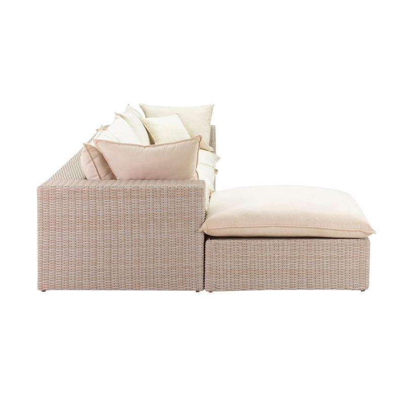Davida 4 - Person Modular Patio Conversation Set with Cushions