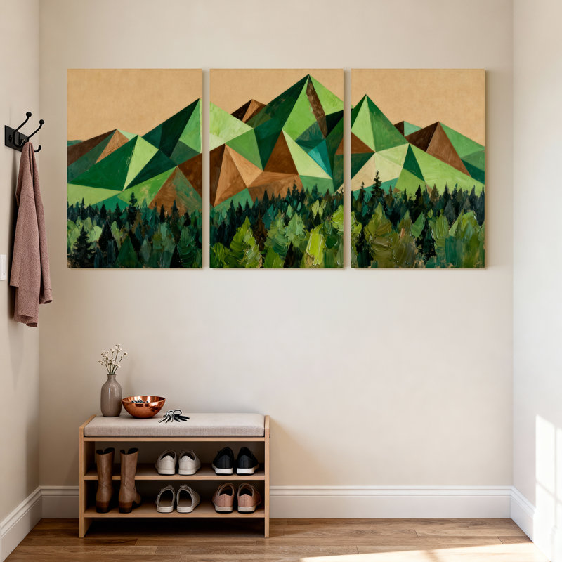 Paysage et paysage urbain, ensemble de 3 impressions sur toile, H 24 po x l 48 po
