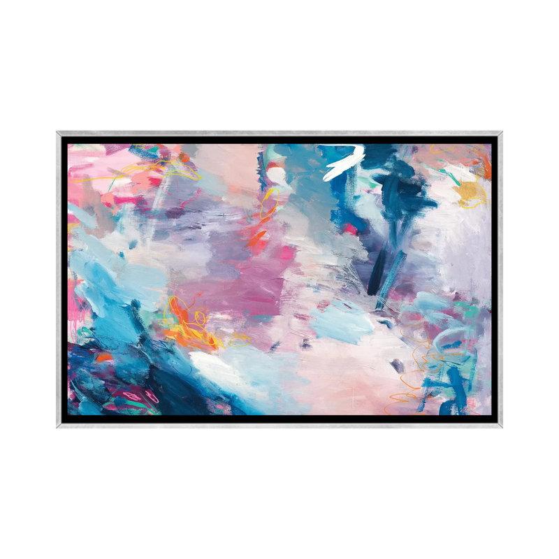 "Mad About You" par Amira Rahim, reproduction d’art, Pas de tapis, Toile avec cadre argenté, H 40 po x l 60 po x 1,5 po