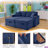 Deandre 68" Comfortable Corduroy Lazy Sofa,Large-sized loveseat with an extra-soft chaise lounge,Ottoman with storage space, comes with a small table board,Suitable for combined living-bedroom spaces (or open-plan living areas)-119215943