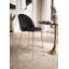 Upholstered Counter Stool with Metal Frame-1716940886
