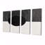 Ensemble de 4 décorations murales Balance Black White Minimal Concentric - Minimalisme-1071729860