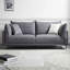 Coussin de canapé standard gris en coton et lin-1542478186