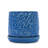 2 Of 7" Navy Blue Ceramic Planters, Frost And Heat Tolerant, Built-In Drainage, Suitable For Patio Living Room Modern Flowerpots With Finish, 2, Weather Drainage Design Greenery-1254764401