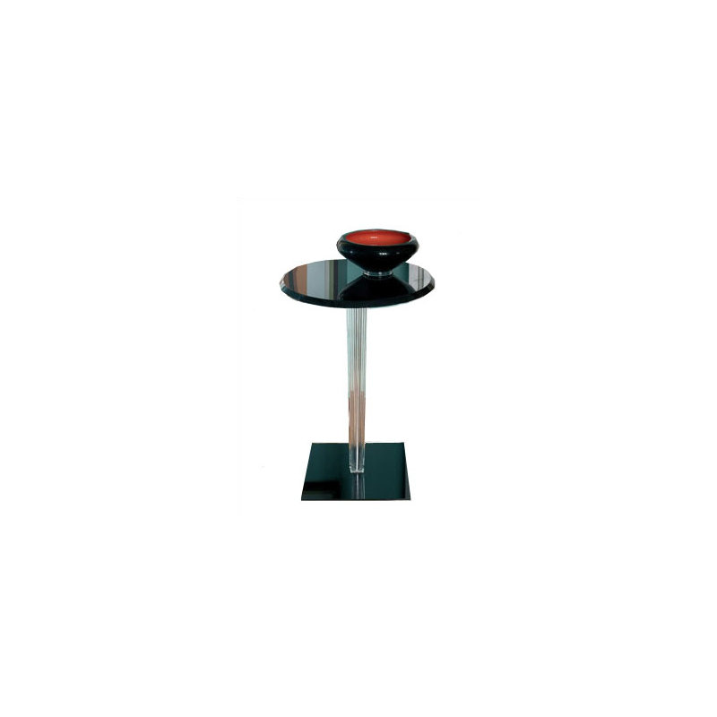Top Top End Table, 27.56" W x 27.56" L x 28.3" H, Square Pleated, Glossy White