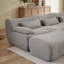 Canapé modulaire convertible en U avec repose-pieds, confort moelleux et aucun assemblage requis-379448164