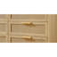 Commode 8 tiroirs avec rotin, commode en bois, commode moderne, tiroirs pour chambre à coucher