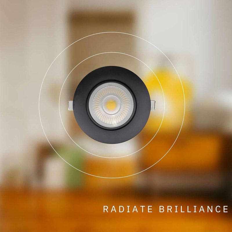 Ensemble d'éclairage encastré standard 4 po à température de couleur réglable de 20 watts à intensité variable et à intensité variable