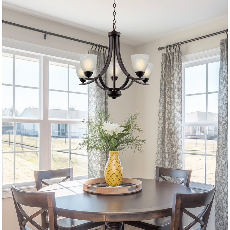 Dunfermline 5 - Light Dimmable Empire Chandelier