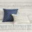 Édredon double / grand - Coussin géométrique bleu et taupe 2 taies d'oreiller