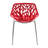 Red Color Side Chair with Chromed Legs