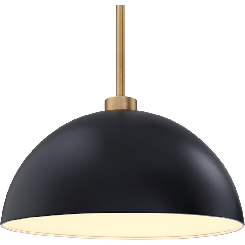 Luminaire suspendu moderne à 2 lumières pour îlot, lumières suspendues avec abat-jour en métal et cordon réglable, pour la cuisine, le salon, laiton noir / rétro