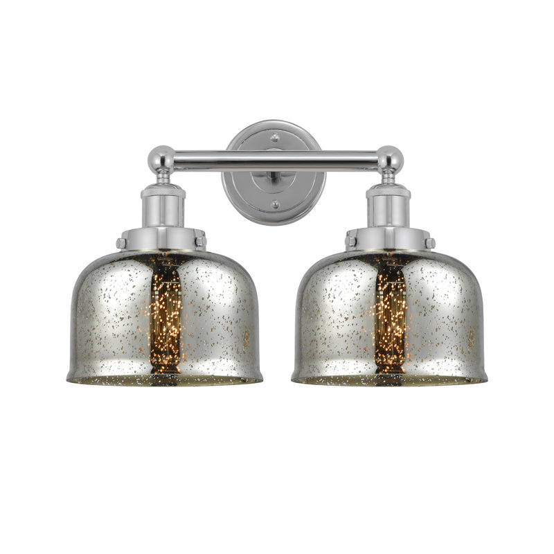 Éclairage pour meuble-lavabo à 2 lumières à intensité variable Anndy, gris, Chrome poli