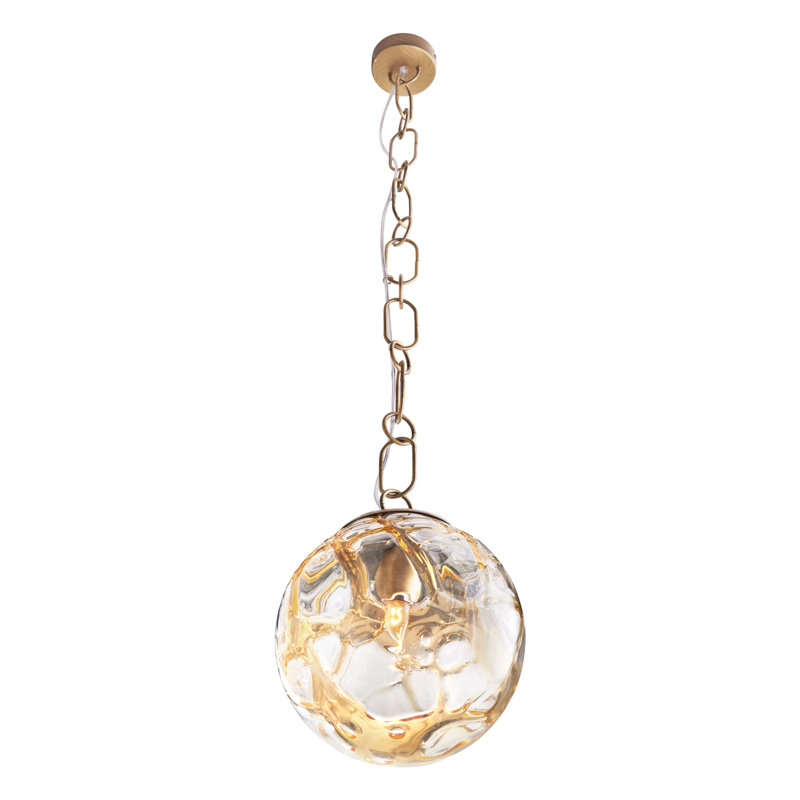 Amo Pendant - Blue Avio, Clear/Amber