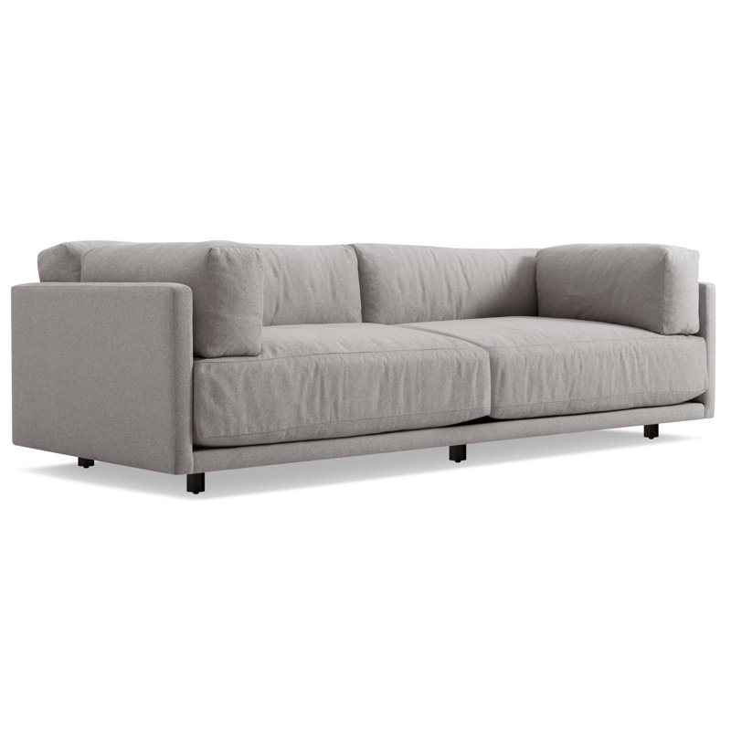 Sunday Sofa, Agnew Gray Textured Basketweave, 30" H x 82" W x 40" D