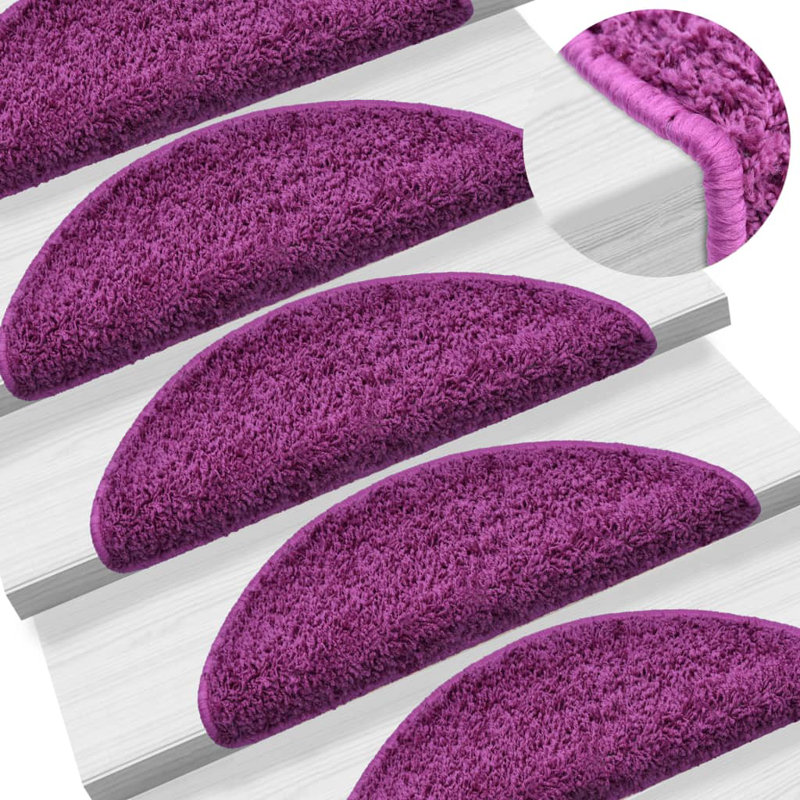 Stair Mats Violet, Semi-Circle 10.65cm x 25cm
