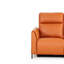 Causeuse moderne avec fauteuils inclinables électriques et commande de la tête, orange