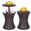 22 pte Glacière pour table de bar en rotin réglable Costway