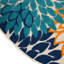 Tapis intérieur/extérieur Alsaedi floral vert/bleu/orange-1227183286
