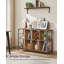 Bookcase, Bookshelf, Ladder Shelf 2-Tier, Display Storage Rack Shelf, For Office, Living Room, Bedroom, 33 X 132.6 X 80 Cm, Industrial, Rustic Brown