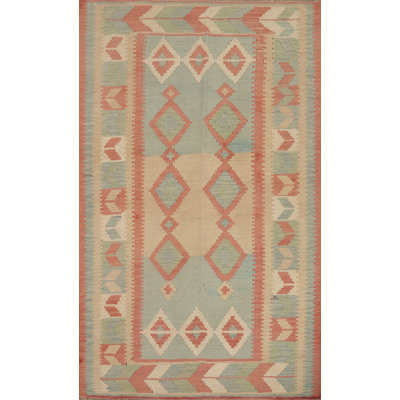 Geometric Kilim Flat Weave Rug 4x6