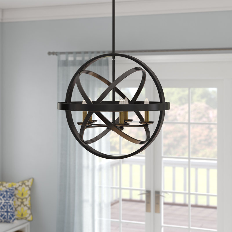 Anscombe 5 - Light Dimmable Globe Chandelier