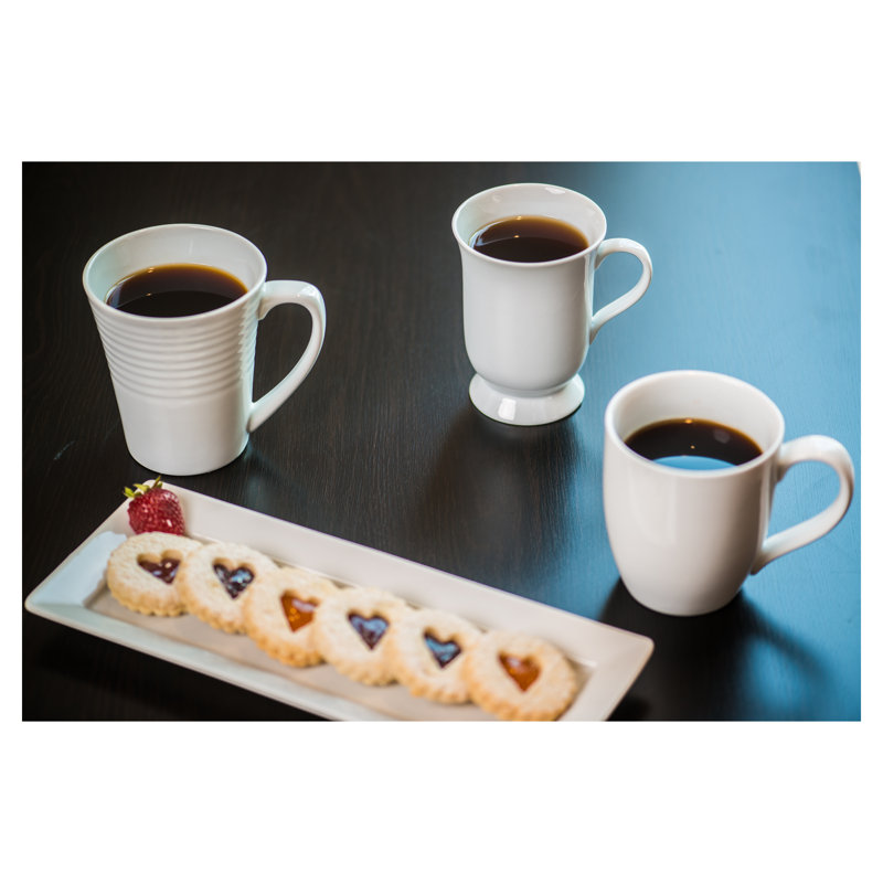 White Porcelain Rectangular Serving Platters Set of 2