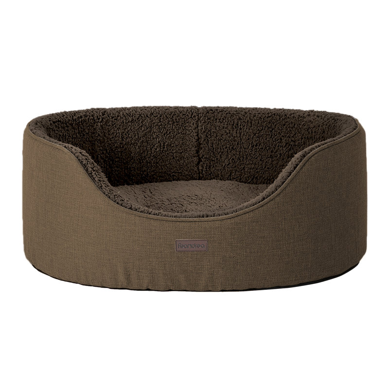 Orthopedic Polyester Pet Bed, Brown