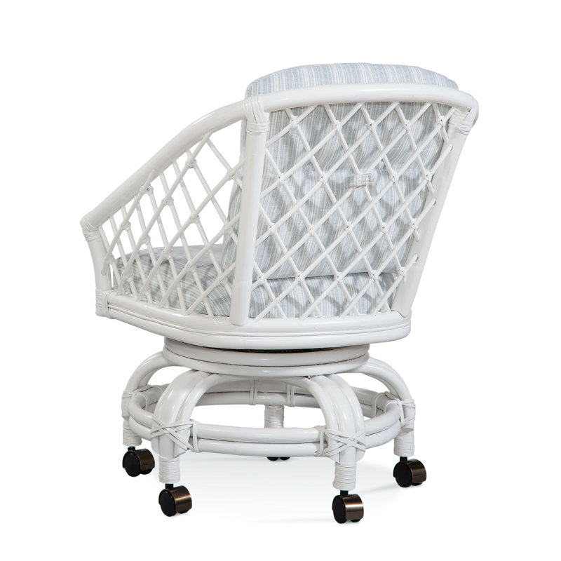 Raleigh Game Chair, Frost White, Light Blue and White Stripe; 0256-54