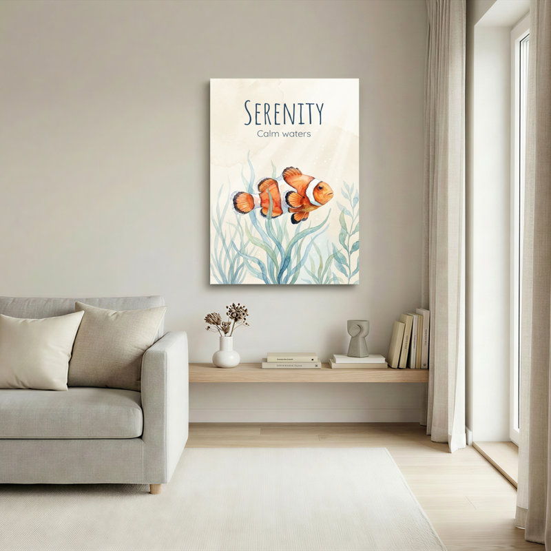 Aquarelle sur toile Serenity, H 24 po x l 16 po