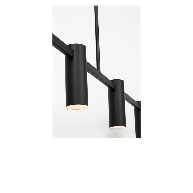 Lustre linéaire à quatre lumières Zentro, Nuit noire, Non