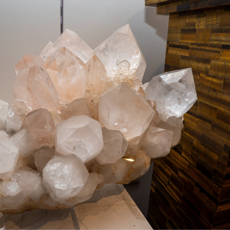 Genuine Huge Clear Quartz Crystal Cluster Point