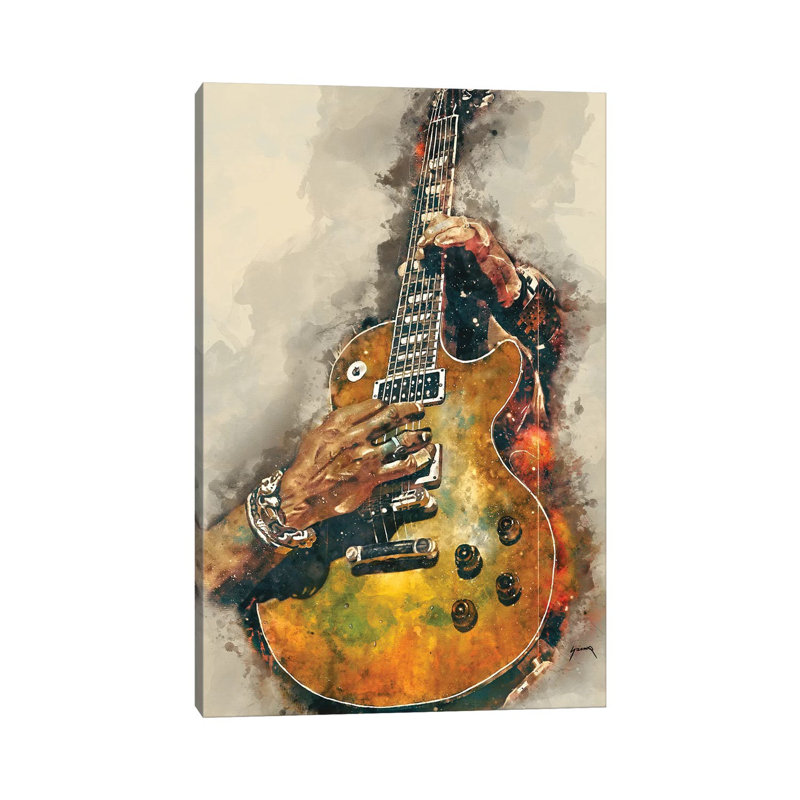 Slash's Electric Guitar - Print on Canvas, No Framed, 101.6 cm H x 66.04 cm W x 1.91 cm D