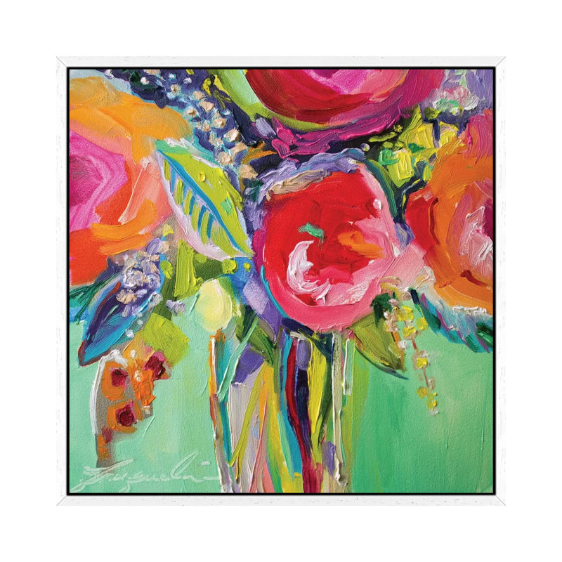 1 Piece Wrapped Canvas Wall Art, 45.72 cm H x 45.72 cm W, White Framed Canvas