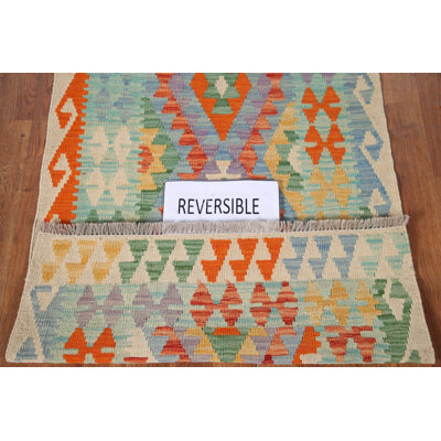 Multolor Kilim Wool Runner Rug 3x10