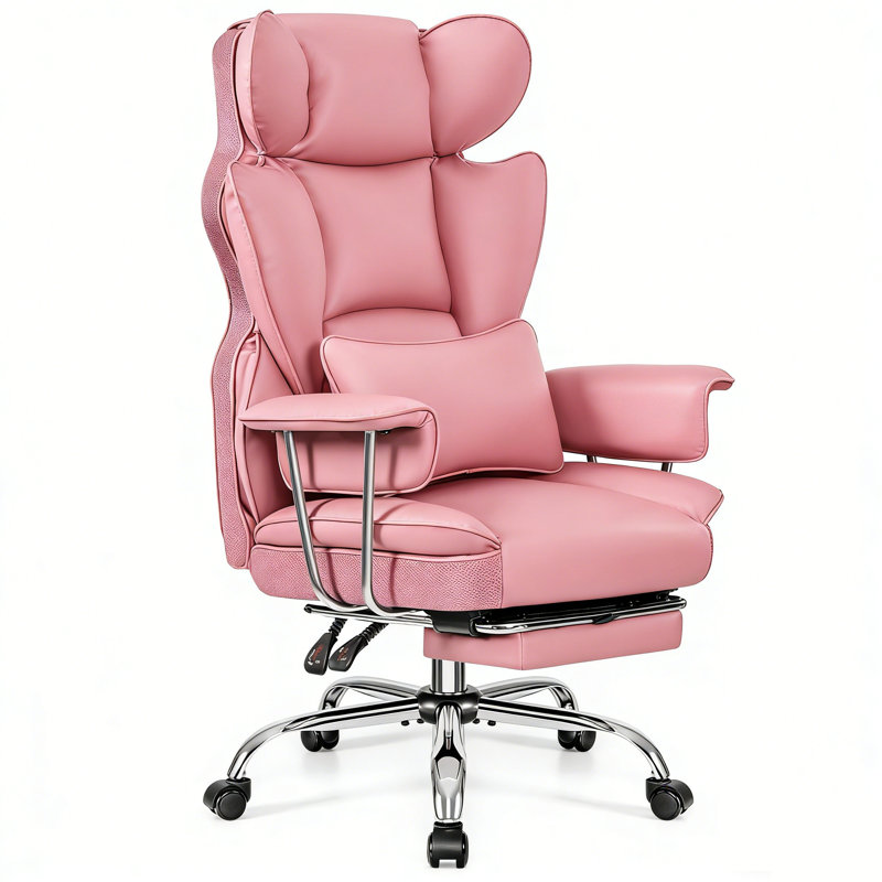Faux Leather Executive Computer Chair, Pink