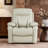 35.8" W Vegan Leather zero clearence recliner Dual Motor Power Recliner With Power Headrest-830666388