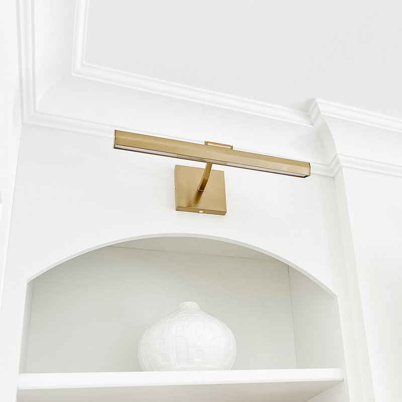 Breaunna 16.25'' Dimmable LED Picture Light, Aged Brass