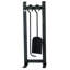 Handcrafted 2 Piece Country Home Fireplace Tool Set Includes Base & 3 Tools Black