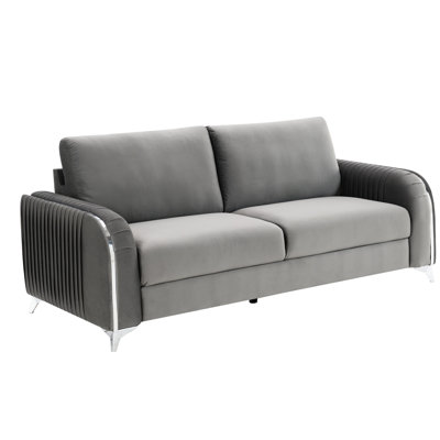 Gray Velvet Living Room : , , Chair With D16 Foam Density Cushions Classically Setup: Cushion