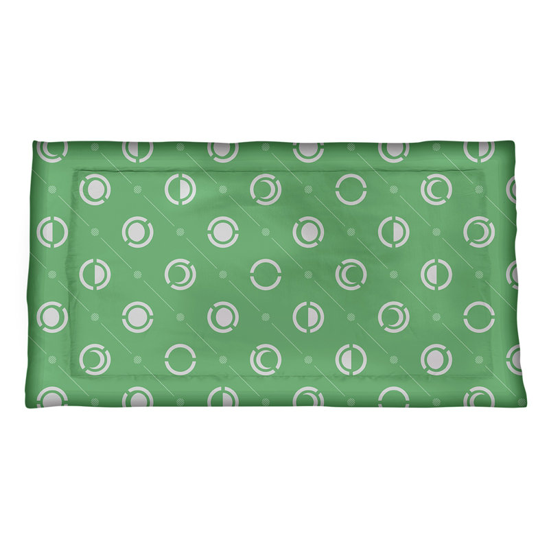 Taie décorative oreiller Classic Moon phases, Roi, Polyester, Blanc/vert
