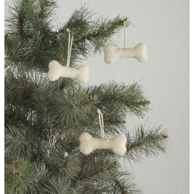 9 Piece Set- Dog-Themed Christmas Decoration Set for Table Top Trees - Hand Felted Wool