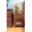 23"H Modern Traditional Solid Wood Nightstand with Fluted Glass Door, Storage Drawer-Right-102430247-102430245