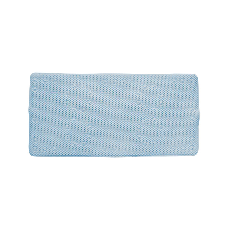 Tapis de douche gaufré à coussin souple, bleu