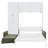 Queen Size Murphy Bed Wall Bed With Sofa And Shelves,Green Panel, Beige Sofa(OLD SKU:LP000765AAA)-1356146498