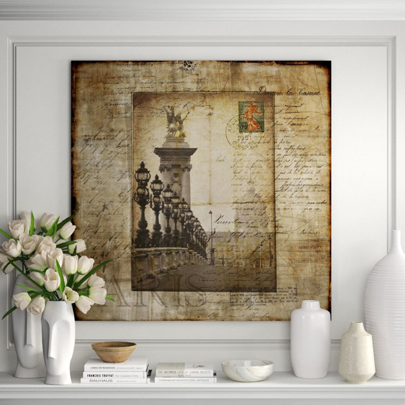Voyage Through Paris III Print by Chelsea Art Studio, 47" H x 47" W x 1.5" D, Outdoor