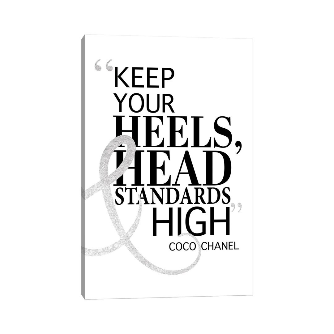 Leinwandbild Keep Your Heels, Head & Standards High II von Amanda Greenwood