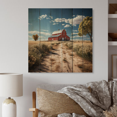 Stephene Farm Farmstead Delight Muted I On Wood Print