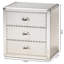 Bohrer 3 Drawer Bedside Table