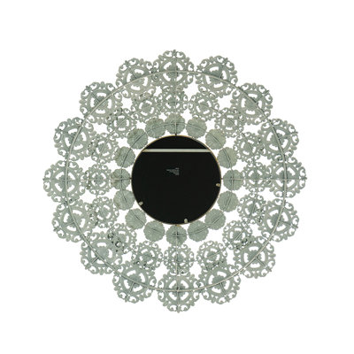 Fascinating Medallion Mirror With Wrought Iron And Floral Enrapture Captivating Fascinate
